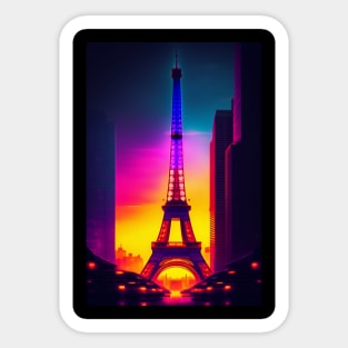 Neo-Eiffel Tower Sticker